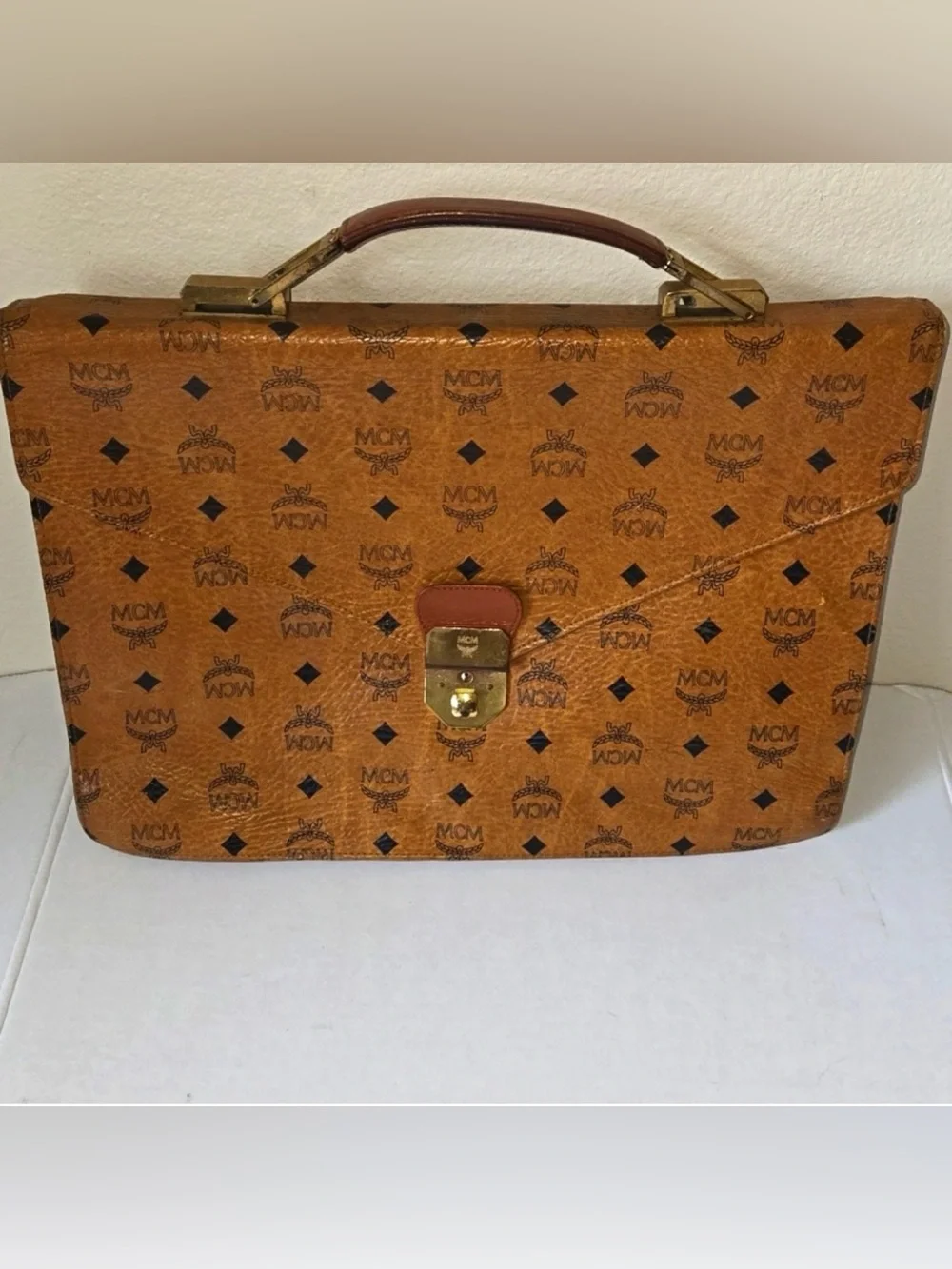 RARE!!!MCM Vintage Visetos Briefcase- Unisex